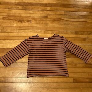 SOLD Madewell 3/4 sleeve boat neck cotton sweater